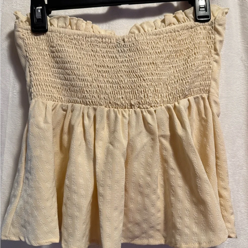 SHEIN Cream Bow Tie Top - Picture 3 of 4